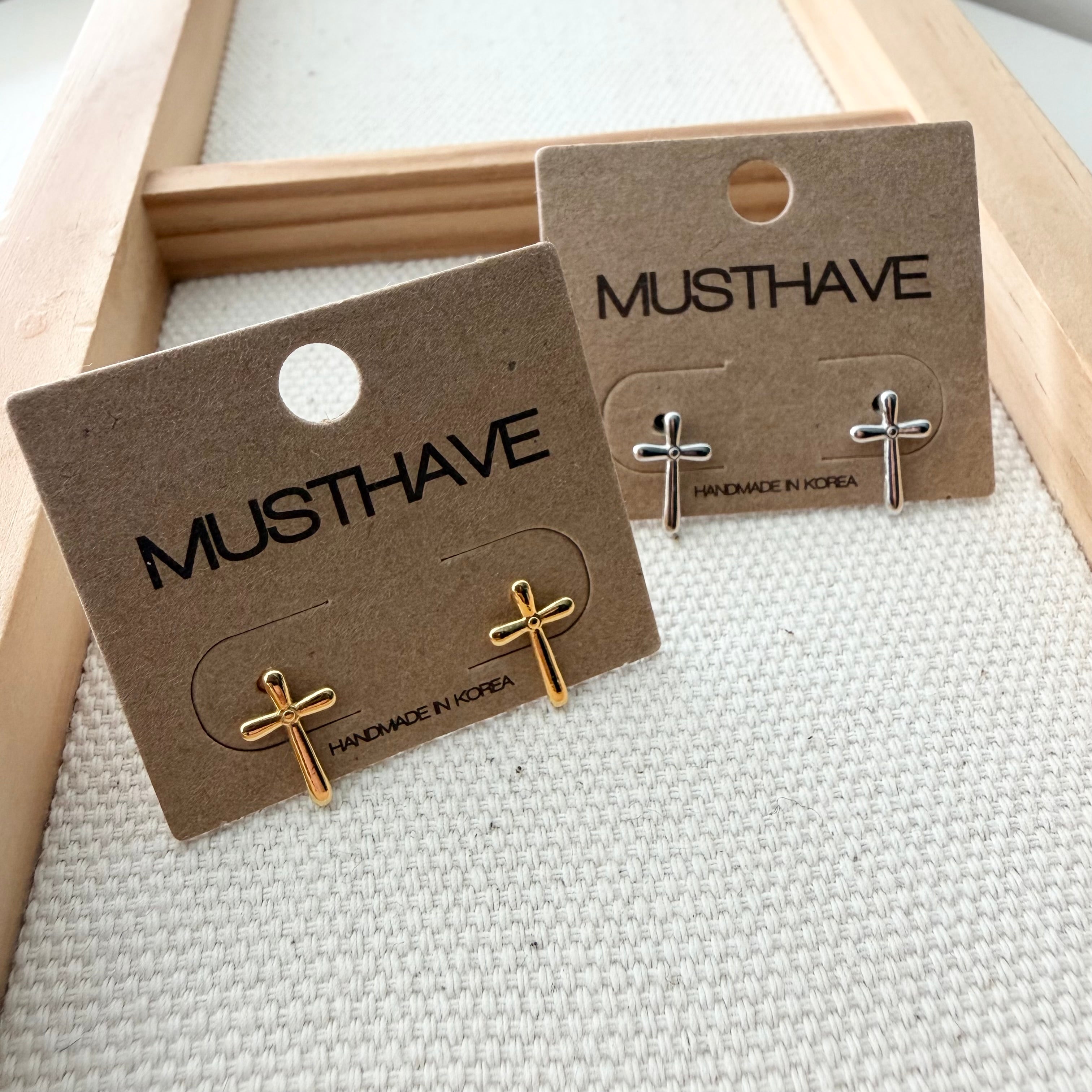 Simple Cross Earrings