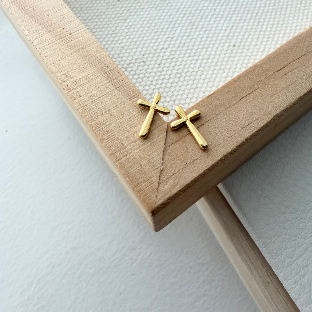 Simple Cross Earrings
