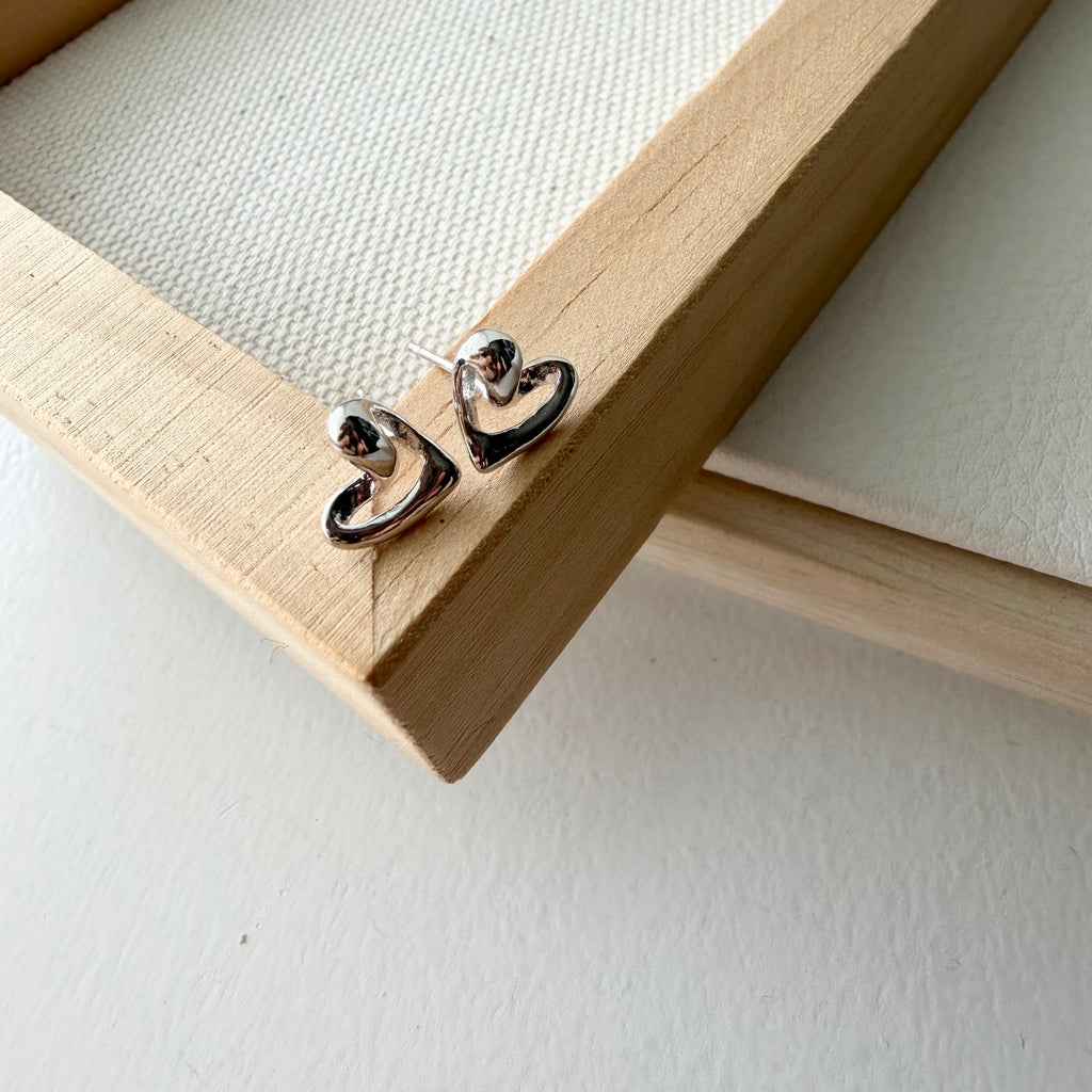 Wavy Heart Earrings