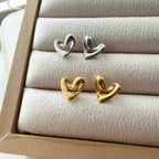 Wavy Heart Earrings