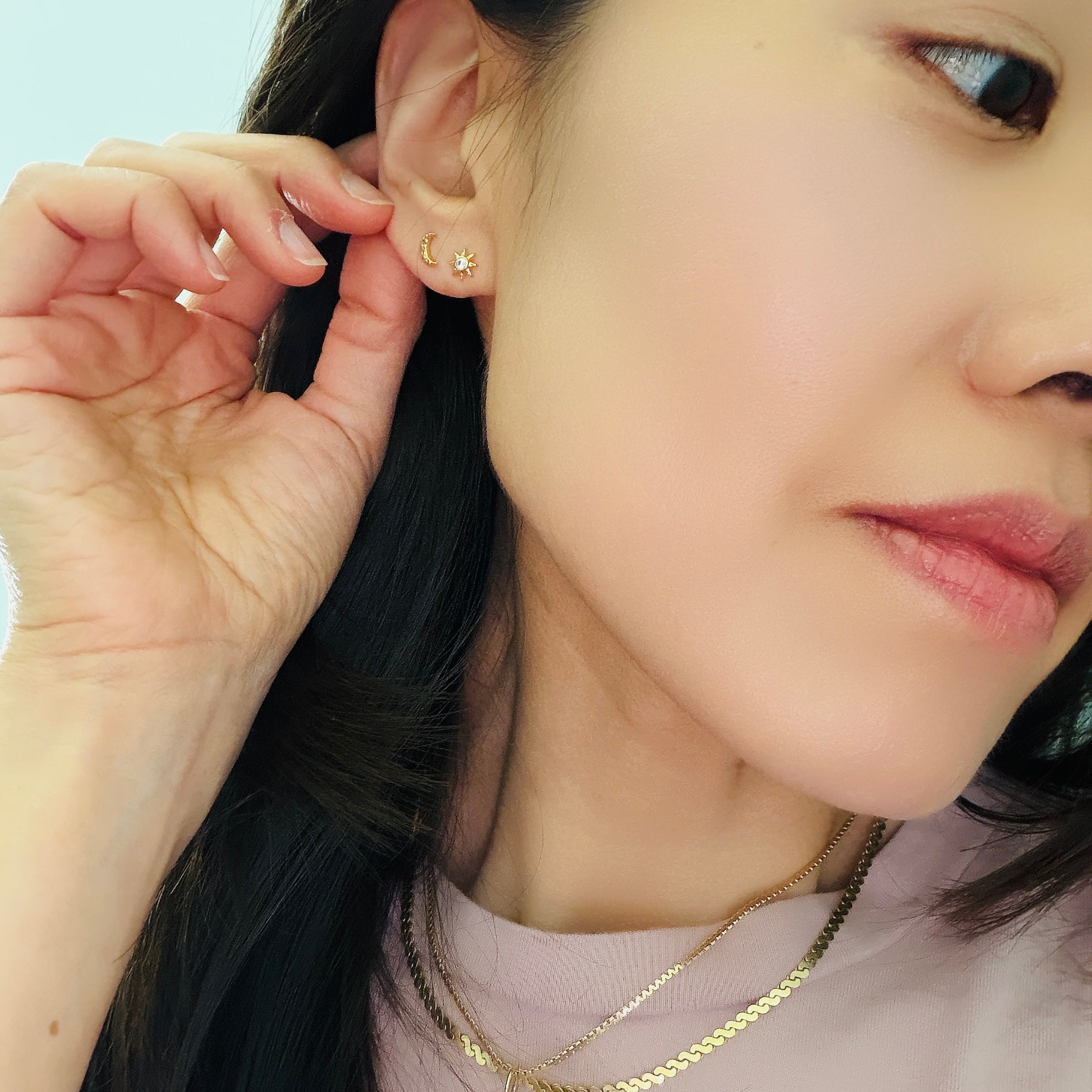 Mix-and-Match Sun and Moon Earrings