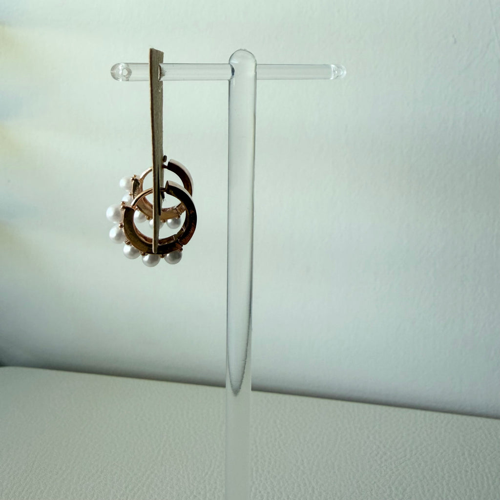 Pearl Huggie Earrings