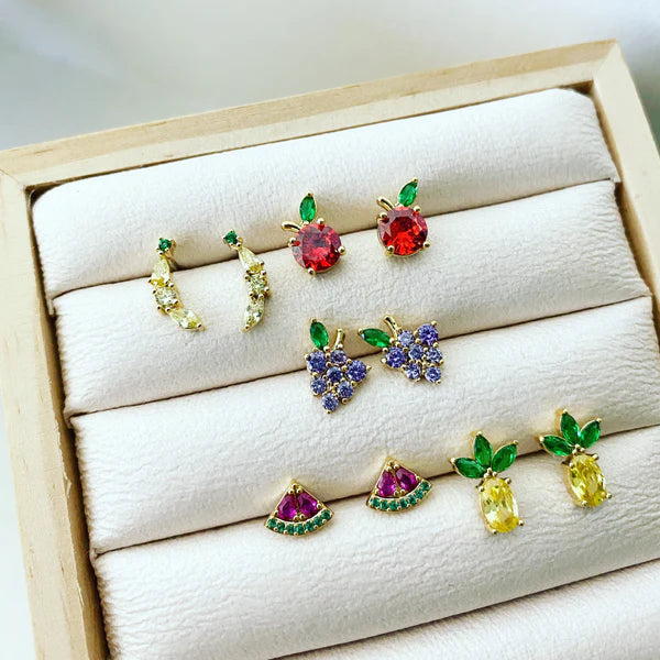 Fruit Earrings - Grapes