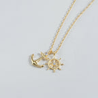 Anchor and Ship Wheel Charm Necklace