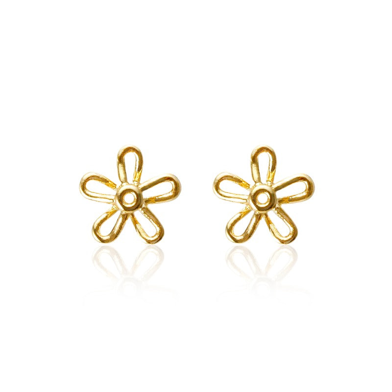 Stemless Flower Wire Earrings