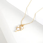 Triple Pearl Cluster Necklace