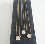 Pavé Disc Necklace