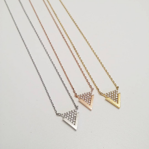 Pave Vertex Necklace