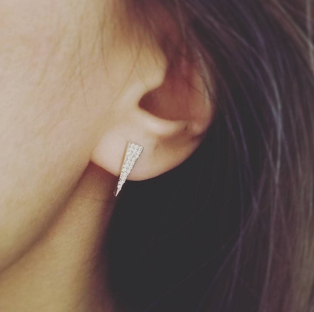 Pave Point Earrings
