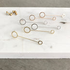 Double Circle Stick Earrings