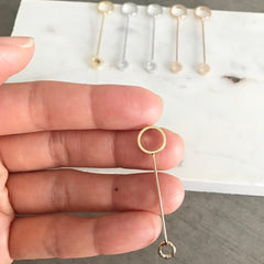 Double Circle Stick Earrings