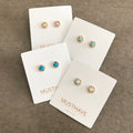 Opal: Round Solitaire Earrings