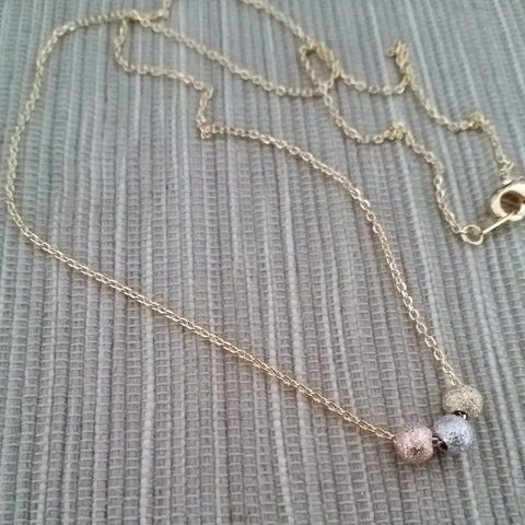 Triple Ball Cluster Necklace