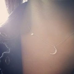 Crescent Moon & Star Necklace