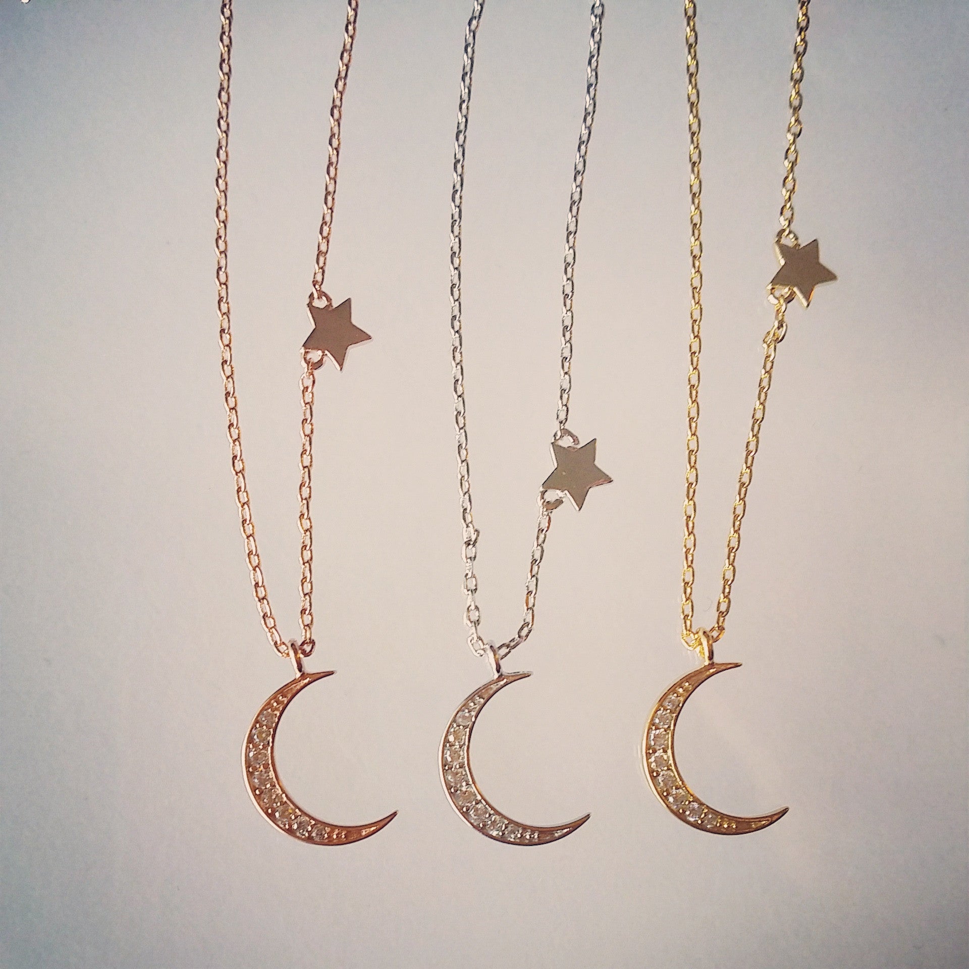 Crescent Moon & Star Necklace