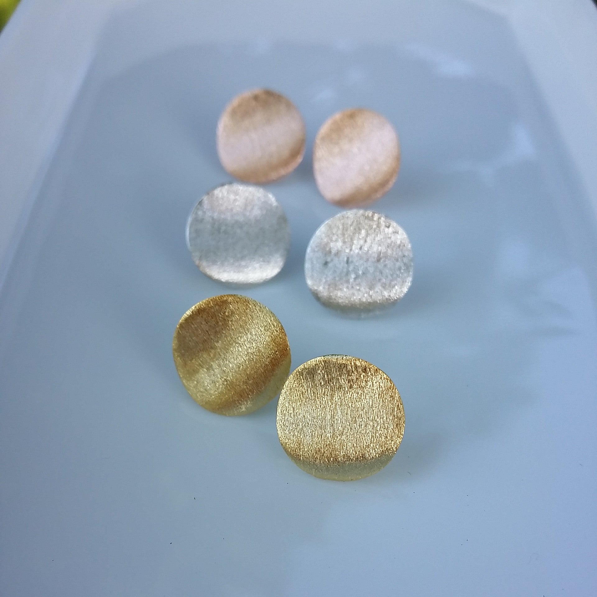 Round Disc Earrings