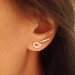 Teardrop Earclimbers