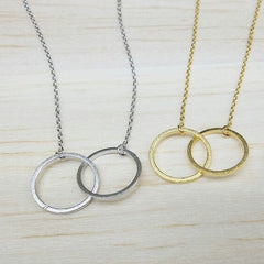 Eternity Double Ring Necklace