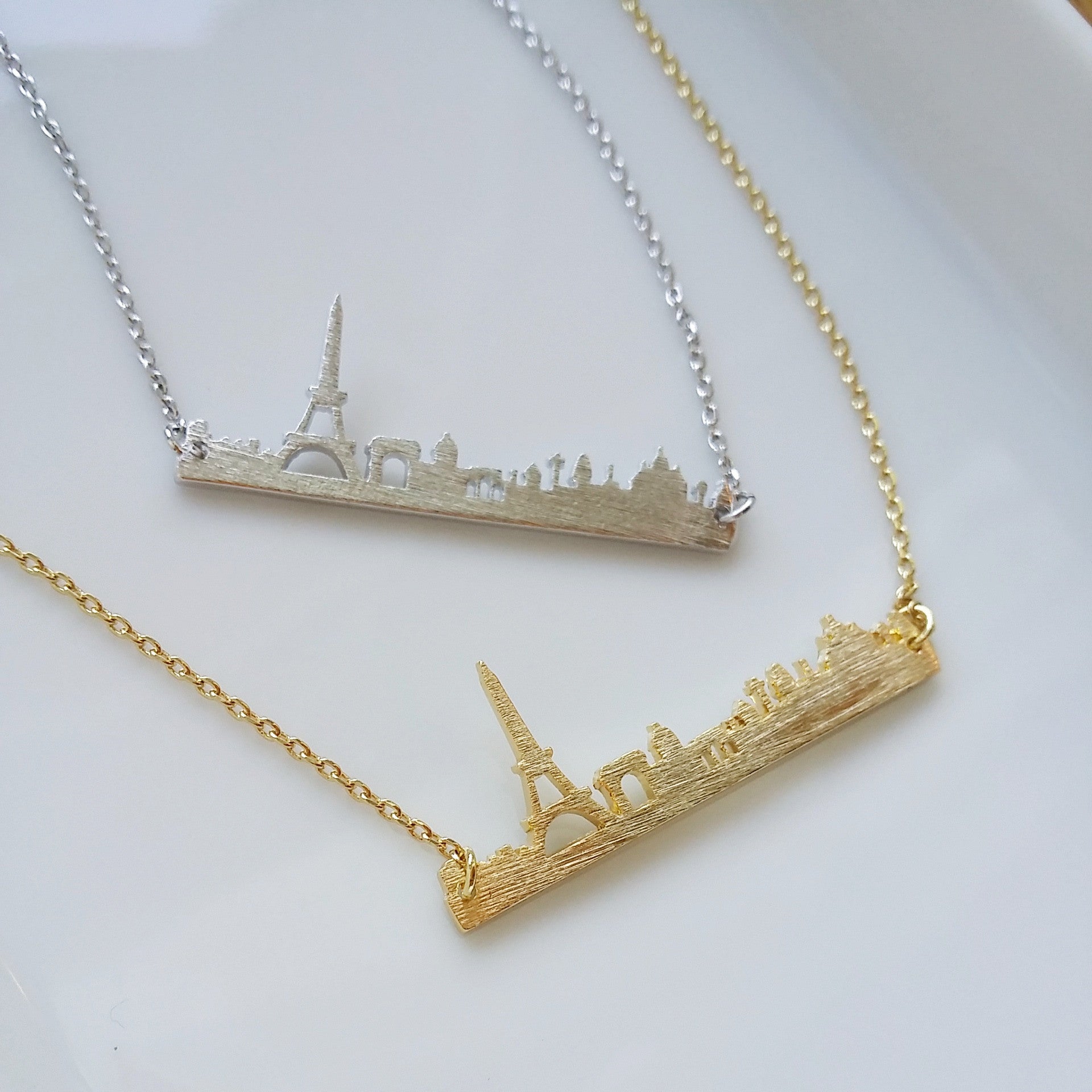 Paris Skyline Necklace