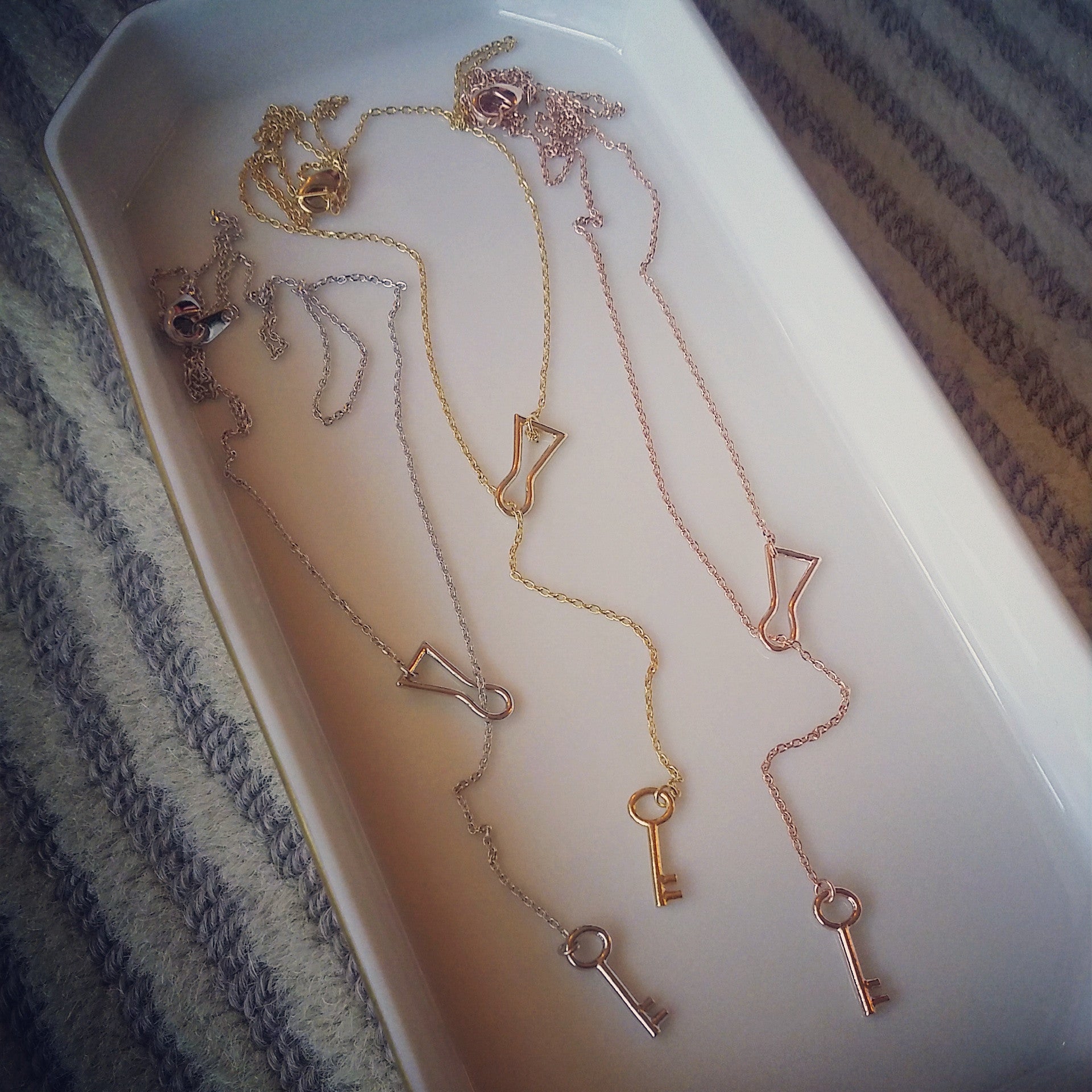 Lock & Key Lariat Necklace