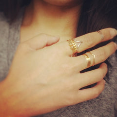 Chevron V-Stack Ring