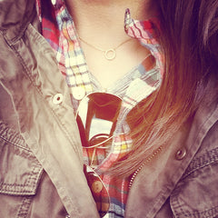 Pave Open Circle Necklace