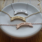 CARPE DIEM Banner Necklace