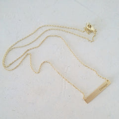 Chicago Coordinates Bar Necklace