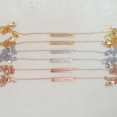Chicago Coordinates Bar Necklace