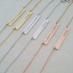 Chicago Coordinates Bar Necklace