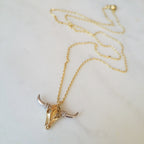 Longhorn Steer Head Necklace