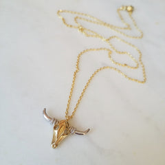 Longhorn Steer Head Necklace