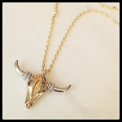 Longhorn Steer Head Necklace