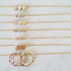 Triple Twist Ring Necklace