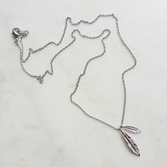 Double Feather Necklace