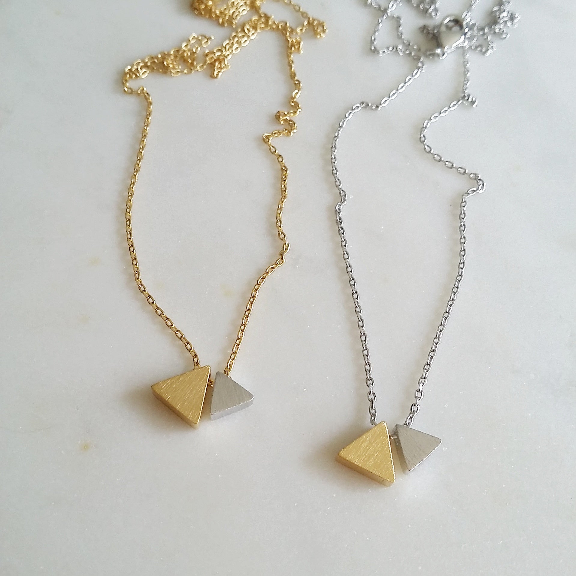 Double Triangle Necklace