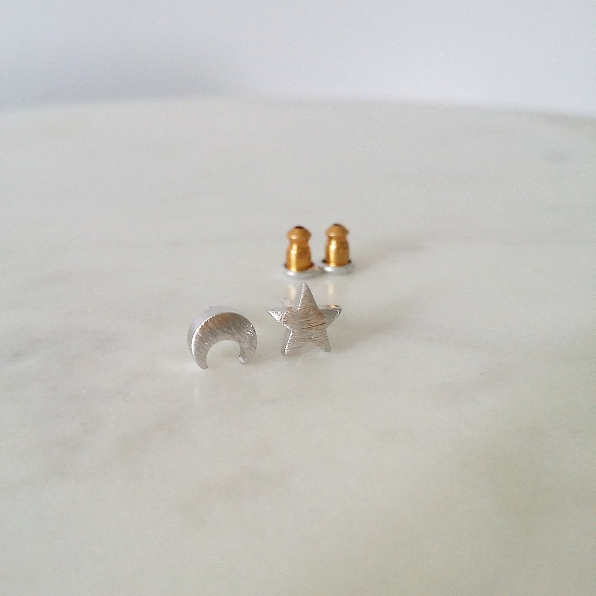 Crescent Moon & Star Earrings