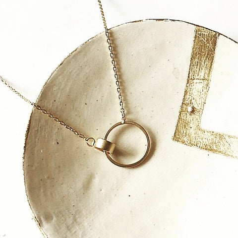 Cylinder Circle Necklace