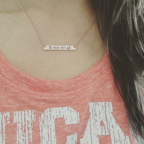 CARPE DIEM Bar Necklace