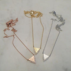 Pave V-Point Necklace