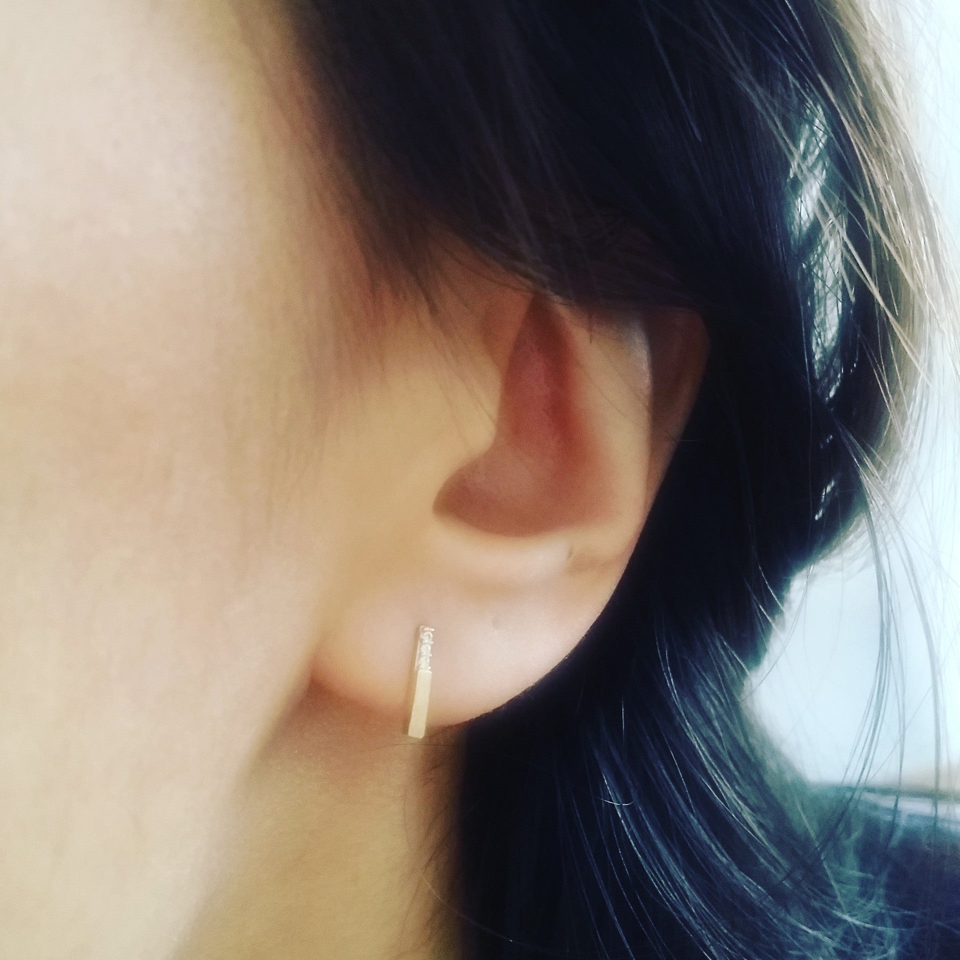 Pave Slim Bar Earrings