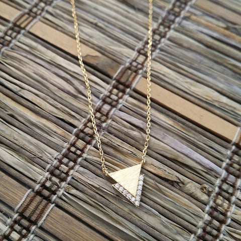 Pave V-Point Necklace