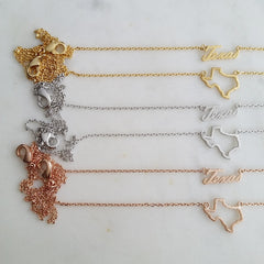 Texas (script) Necklace