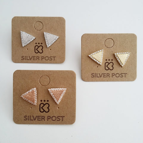 Pave Delta Earrings