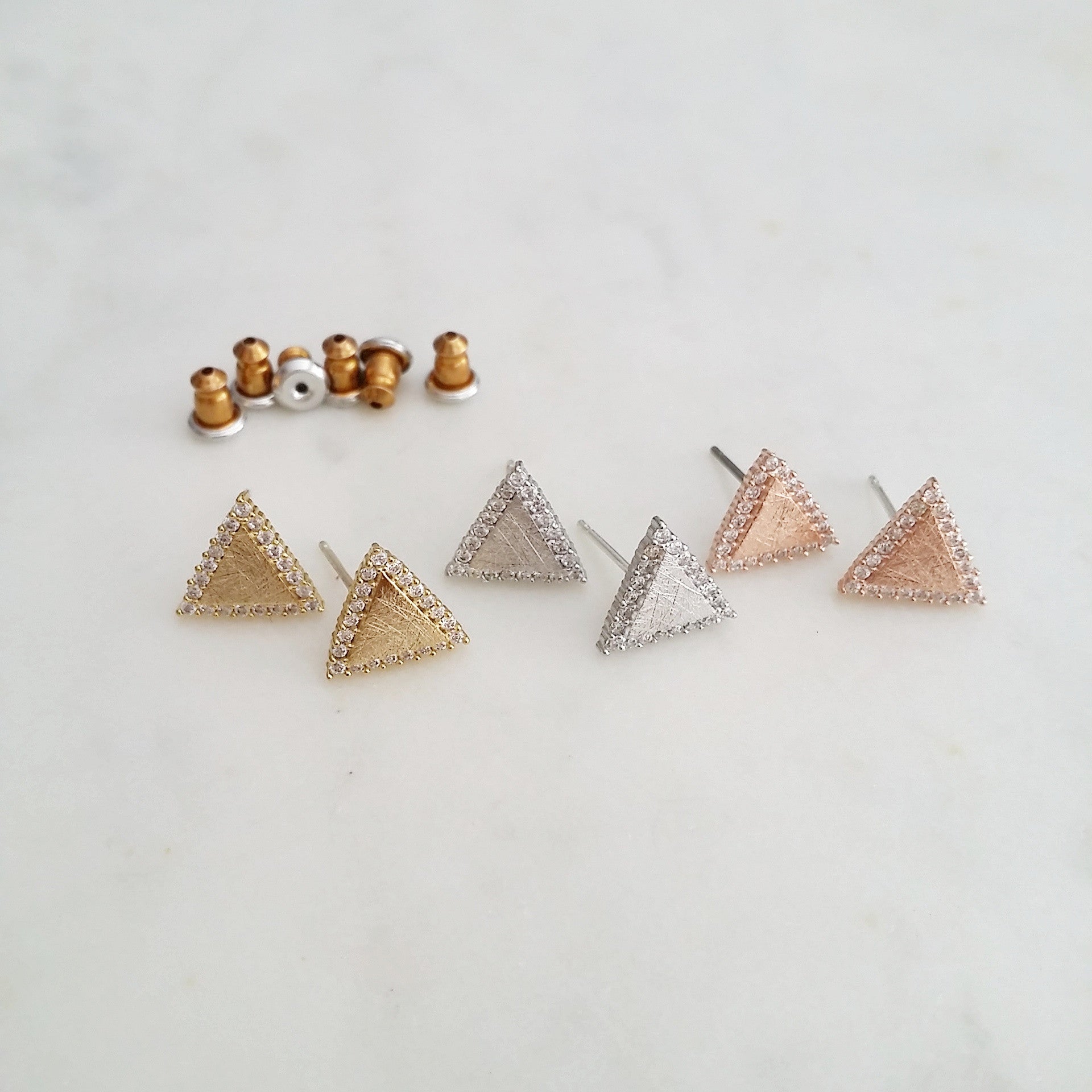 Pave Delta Earrings