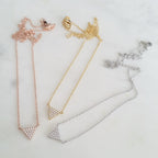 Pavé Triangle Necklace