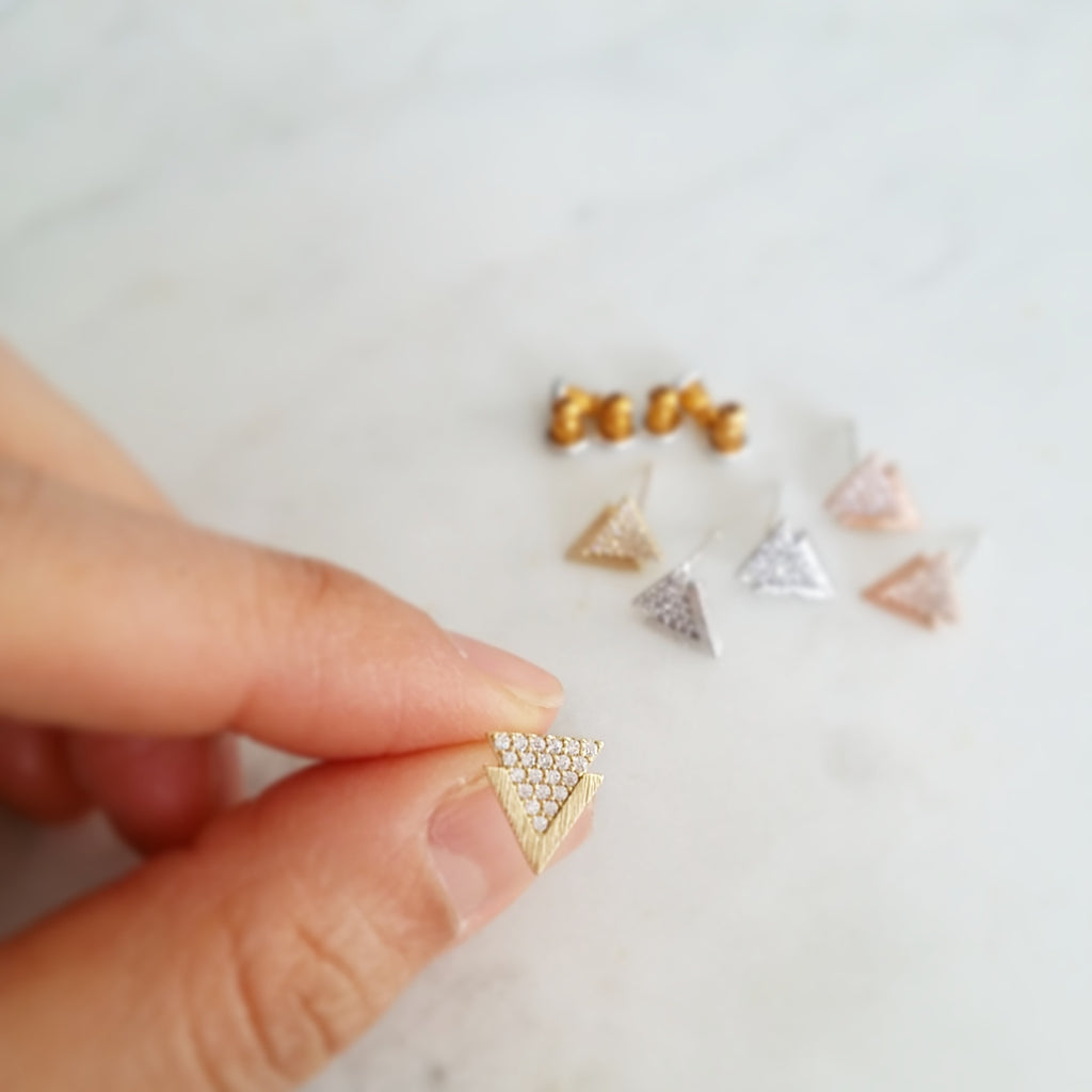 Pave Vertex Earrings