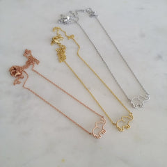 Lucky Elephant (cutout) Necklace