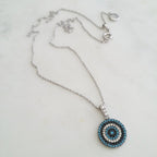 Evil Eye Disc Necklace