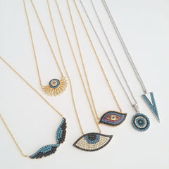 Evil Eye Disc Necklace